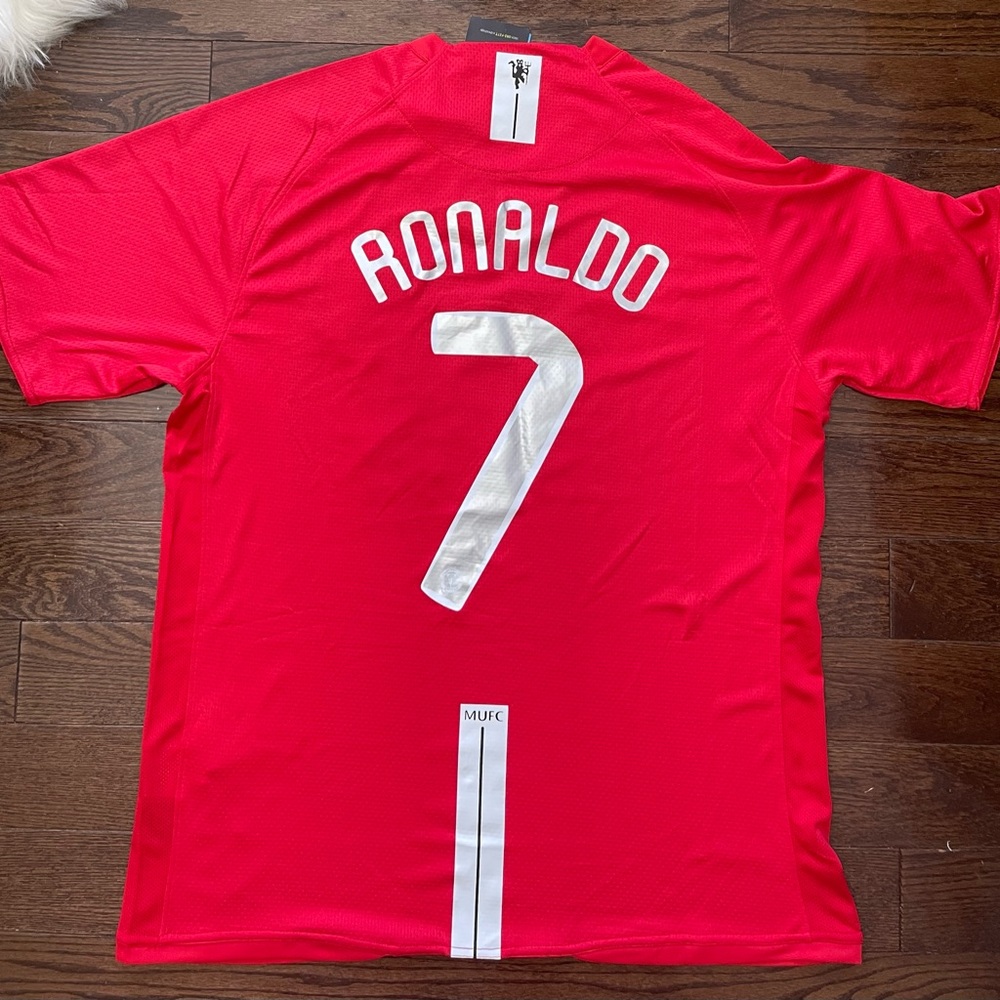 Manchester United 2008 Retro Ronaldo UCL Final Soccer Jersey - Size Large Men